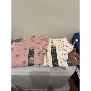 NWT Modern Moments 100% Organic Cotton 3-Count Long-Sleeve Ruffle Tees - 4T